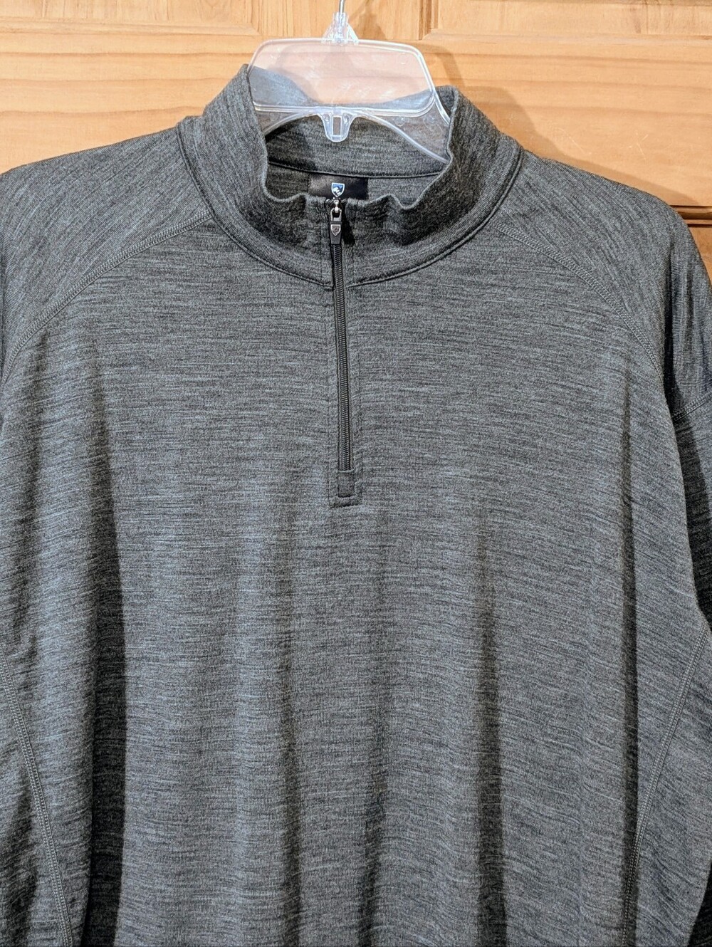 Kuhl Merino Wool 1/4 Zip Pullover Mens XL Heathered Grey Base Layer Outdoor Gorp - Picture 9 of 13